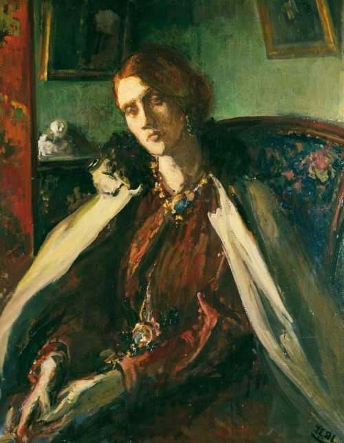 Jacques-Emile Blanche — Julia Stephen, 1889.  Painting: oil on canvas, 90 x 72.5 cm. Gove