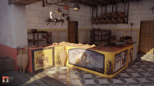 Virtual Reconstruction Of Thethermopoliumdiscovered During The Last Excavations In Pompeii. Made By The