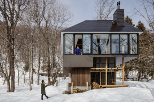 SUGAWARADAISUKE Architects. Nojiri-ko Nature Platforms. Nagano, Japan. photos: Jérémie Souteyrat