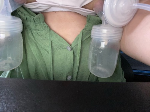 preggoalways:The twins just finished nursing a mid morning snack but this mommy still