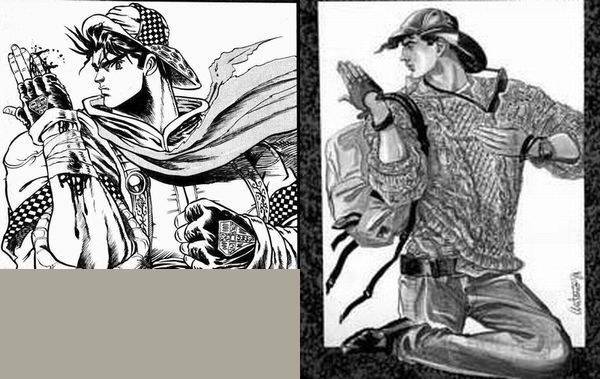 Araki loves reusing pose references : r/StardustCrusaders