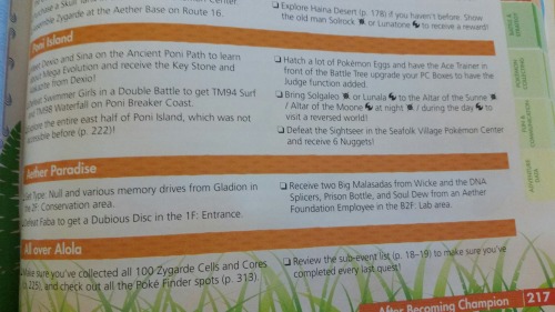 pokemonpalooza:WHAT TO DO POST-GAME IN POKEMON SUN/MOONA handy list that the guidebook provides for 