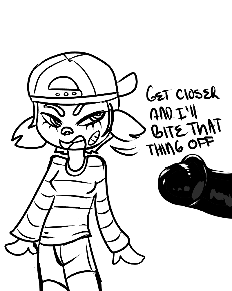 rainbowsprinklesart:She didn’t bite it off, thankfully.I’m so sorry. I couldn&rsquo;t