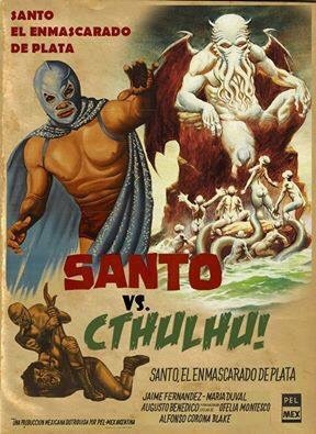 El Santo vs Cthulhu movie poster parody