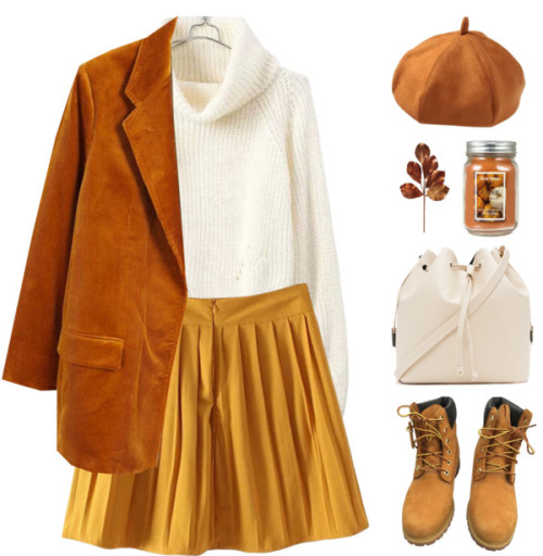 Pumpkin Spice by sweetpastelady featuring colored jars ❤ liked on PolyvoreTurtleneck crop top / MANG
