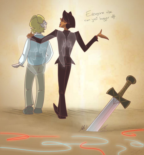 fyeahgoodomens: Because it was thanks to each other that they managed to get free from both Heaven a
