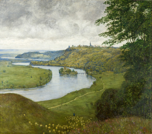catonhottinroof:Hans Thoma (1839 - 1924)Phantasielandschaft (Landschaft am Oberrhein)