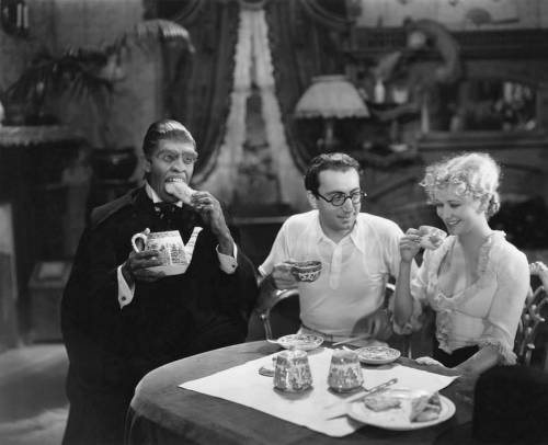 historicaltimes: Tea break on the set of Dr. Jekyll and Mr. Hyde 1932 via reddit 