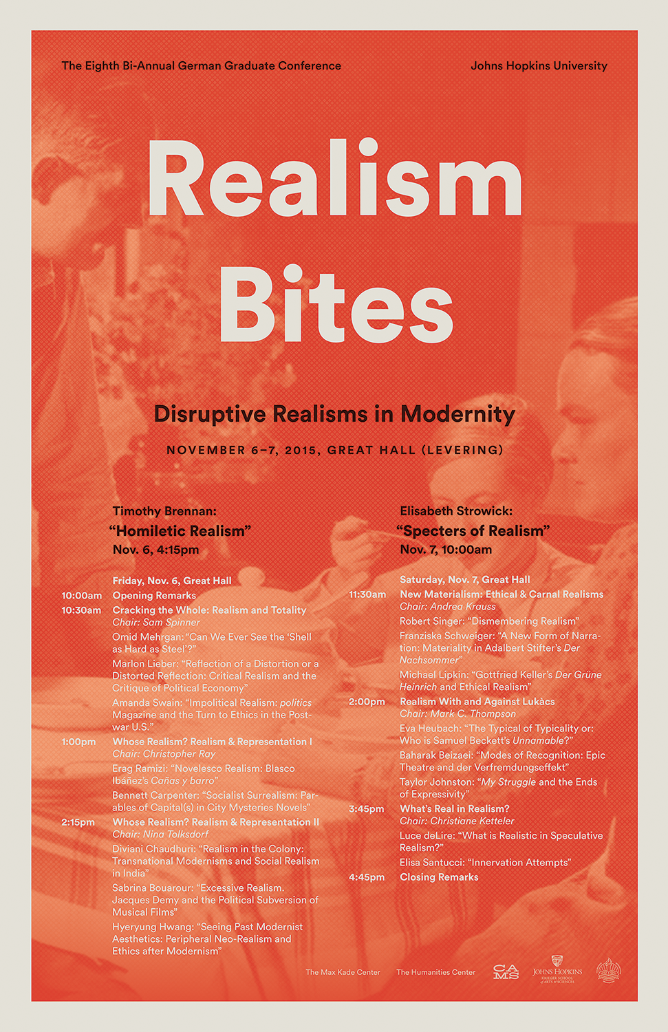 Graduate Student Conference “Realism Bites” (November 6-7, 2015), Johns Hopkins University.