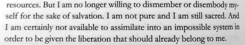 fifidunks:“I am not pure and I am still sacred.” from Pluma Sumac’s essay&nbs