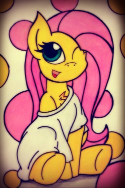 cocoa-bean-loves-fluttershy:  Fluttershy by Kaboderp-sketchy  &lt;333