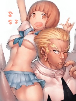 cavalier-renegade:  fumio936:  満艦飾マコ 蟇郡苛 キルラキル  best otp  dam it mako &gt; .&lt;