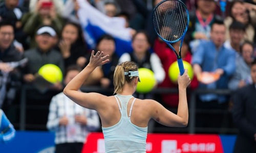 alwayswithsharapova: Maria Sharapova defeated Mihaela Buzarnescu 6-3 6-0 and advanced to second roun