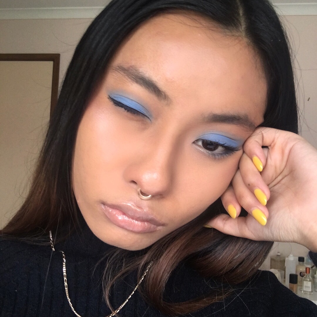 ambrette9:  posted these on ig but i looked cute in baby blue ok and my highlighter