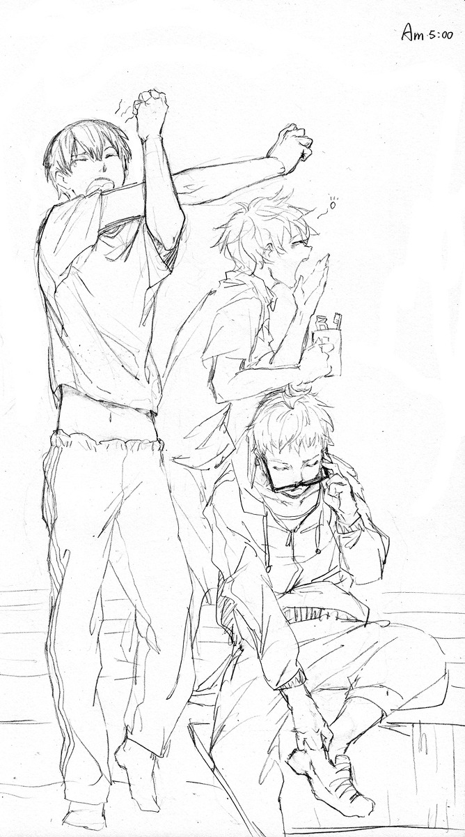 bishie-chan:  Characters: Kageyama, Hinata &amp; TsukishimaManga/Anime: Haikyuu!!Fanart