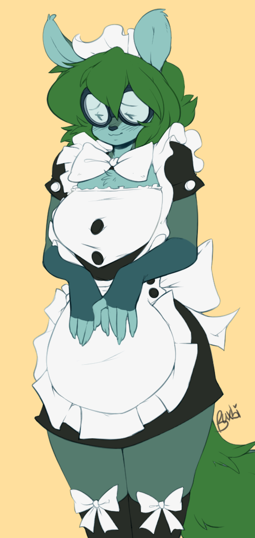 buxbi:Did a bunch of draws of chars in maid outfits a while back on Twitter!Wanted
