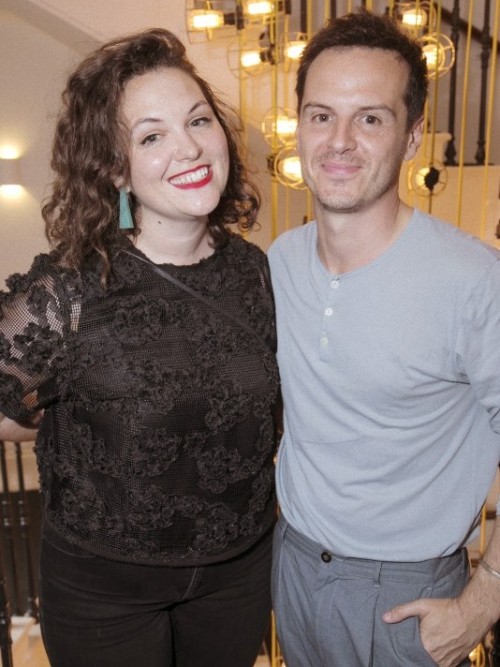 jimmoriartyisking: Hannah and Andrew Scott attending the Sea Wall Guest Night at the Old Vic, London