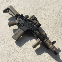 silencersteve:  opafginger:  silencersteve:  The Noveske MK18. Yes 5.56, not 6mm airsoft.  Noveske MK18?  Yes, Noveske made a limited run of factory SBR “Mk18s” in 2012 with a 10.5&quot; bbl and Daniel Defense rail