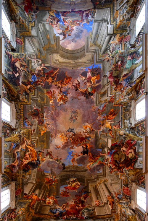 thegildedrage: Andrea Pozzo's The Church of St. Ignazio. 1694. A masterpiece of Trompe l'oeil.