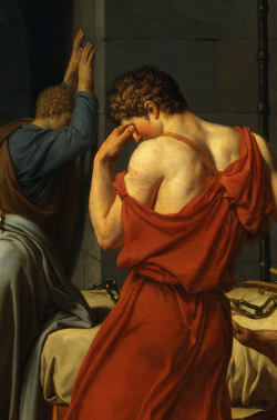Jacques-Louis David (1748–1825), The Death of Socrates (Detail) Oil on canvas, 1787