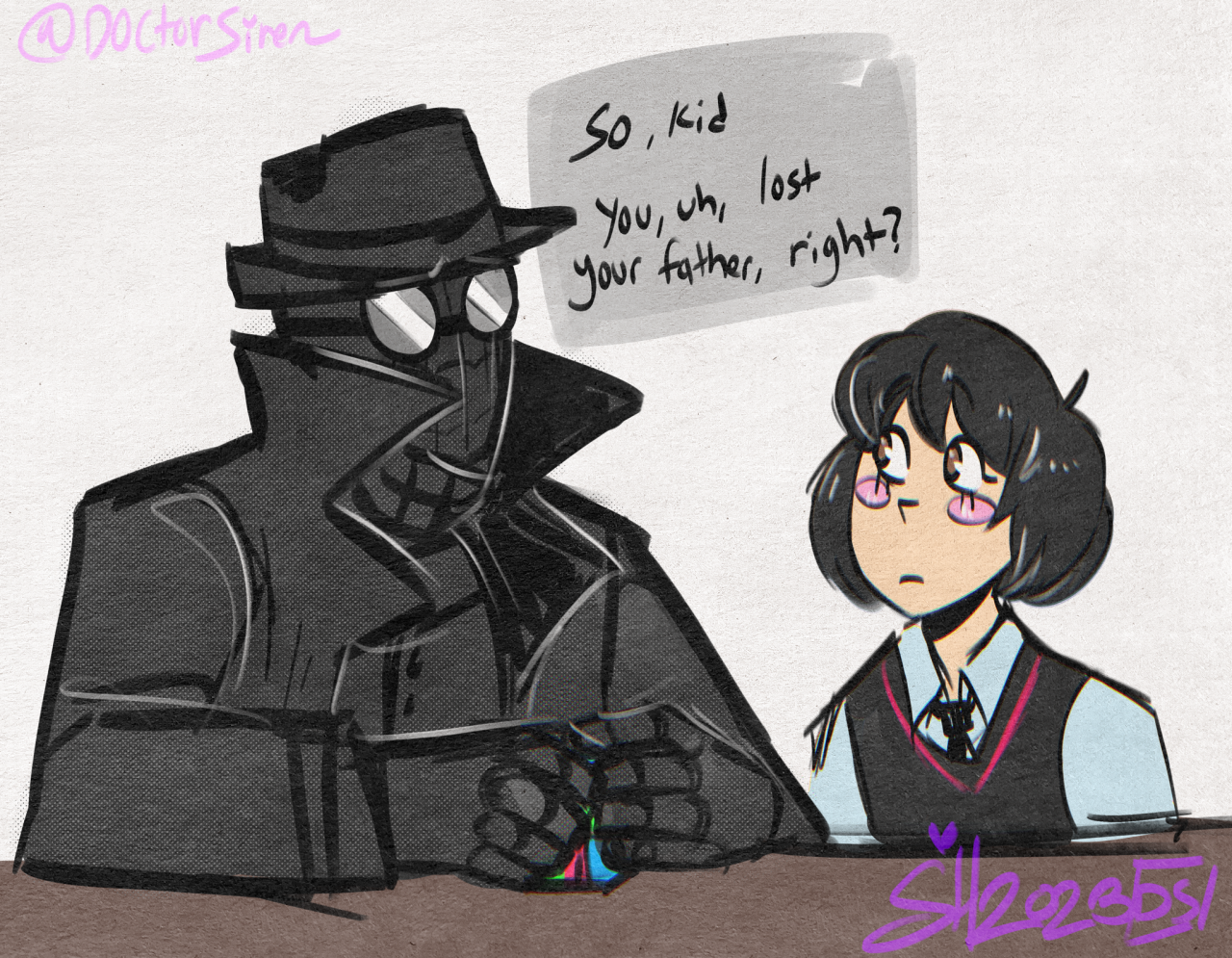 tbh creature but its spidernoir and peni (by me) : r/fanart