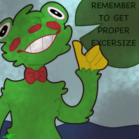 I Made A Poster For My Poppy Playtime Oc, His Name Is Mr. Frogg And I Would Die For Him