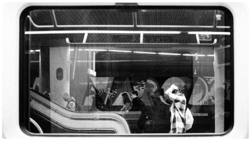 Stadion Narodowy Metro Station.M2 line....#throughthewindow #metro #warsaw #warszawa #blackandwhitep