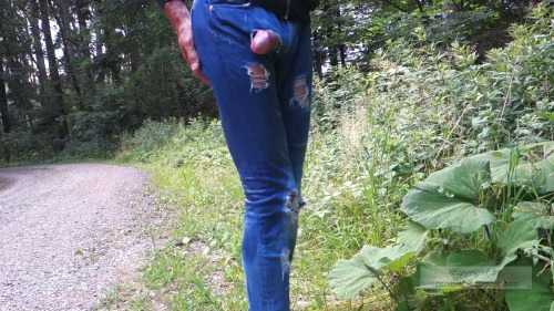 wetting ripped jeans cock out boy outdoor- more wetting pix->http://femboydl.tumblr.com/archive