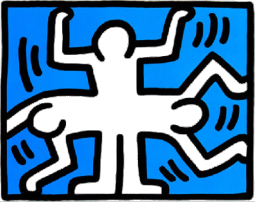 insinuatory:I did some Keith Haring transparency edits for my AP art history project