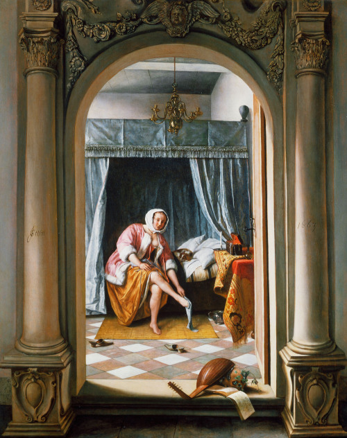 jaded-mandarin:  Jan Steen. Woman at her porn pictures