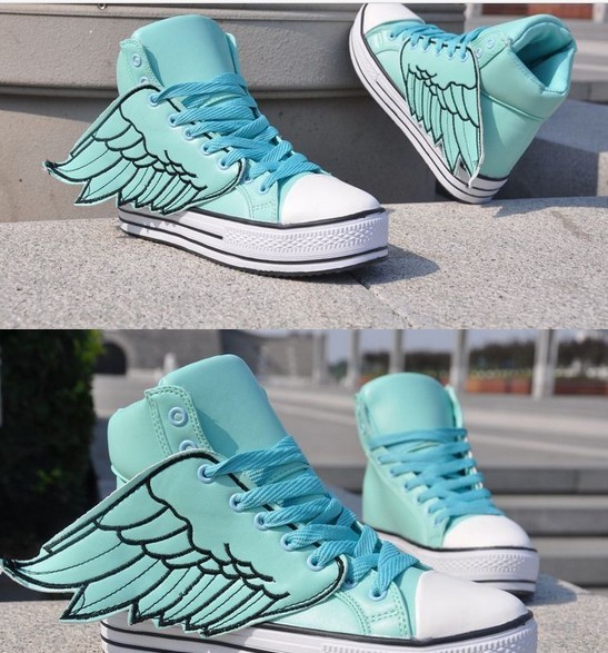 anotherkawaiichick:  Angel Wings Shoes Comes in Blue/Red/Yellow/White Sie 34-39 $26.99