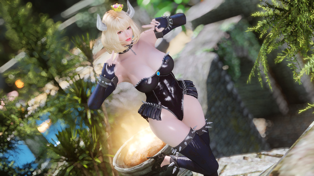 thebodyhunterskyrim:Bowsette outfit &lt;3
