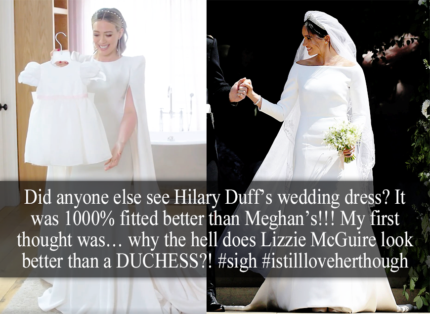 hilary duff wedding dress