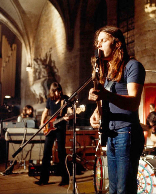 soundsof71: Pink Floyd, June 16th, 1971 at the Abbey of Royaumont, by Bernard Allemane