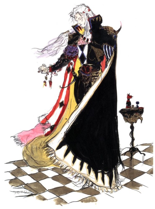 lirillith:Looking at Amano’s details of Setzer’s clothes, especially that first one, the Lady Luck d