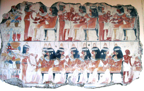 Murals from the tomb of Nebamun, chief physician Amenhotep II, and his wife Ipuky late 18th dynasty 