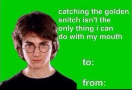 billclintonforpresident2k16:  lifeoflesley:  Valentine cards part 3: Harry potter   Just a few of the ones I’ve come across that I found funny  souls aren’t the only thing I suck oliviabowie 