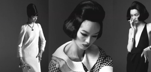 iamkiam:thegoddamazon:sfilate:Fei Fei Sun, the first Asian model to get a Vogue Italia cover, for th