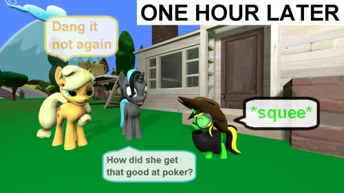 ask-the-out-buck-pony:Asked by ask-bounty-hunter-aj / kukotte xD
