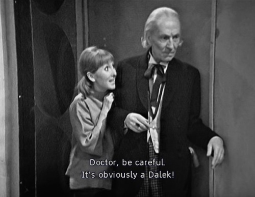 unwillingadventurer:Never fear, the Doctor and Vicki are here armed with a shoe and a coat! 