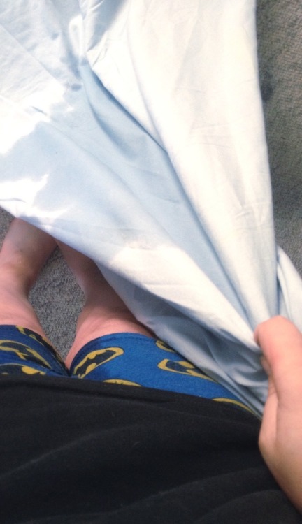 fluffy-omorashi:  Shame posting of my wetting accident! Embarrassingly holding up my peed sheets in wet boxers😣 Had a movie day and tried to hold it while watching! Only made it a movie and a half before I stopped squirming and had a accident in bed😓