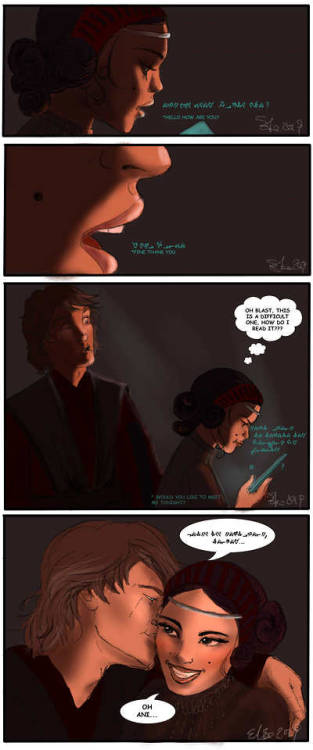 lisuli79: Anidala week 2019, day 4: favourite headcanon. Padme, at night, trying to learn Huttese to