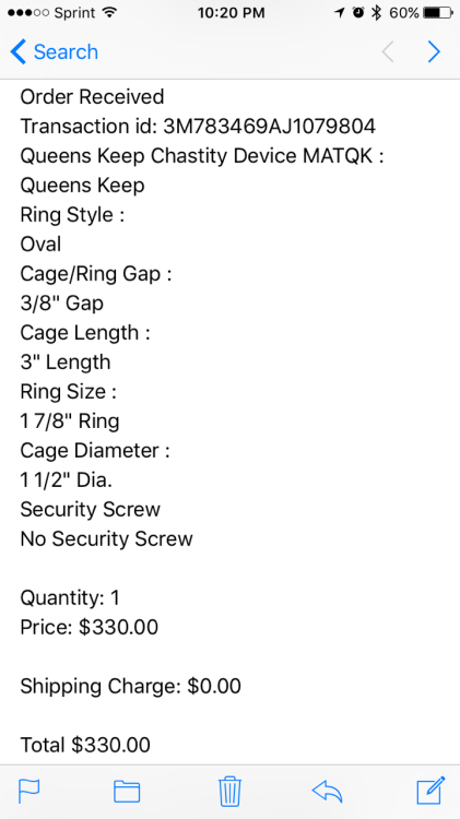 chastityknight:  Mature metal queens keep for sale. Cage was resized to 2 inch. Everything is sterilized in boiling water. Hasn’t been used in years. Asking 175 for it. Pm me if interested. 