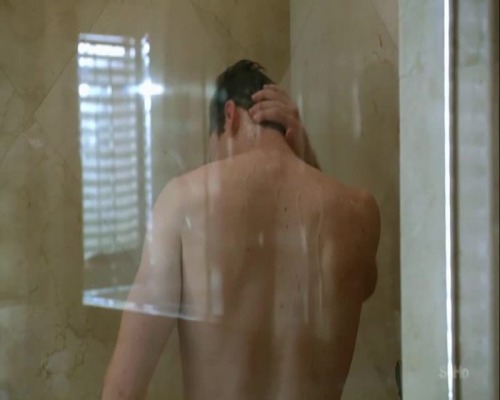 Porn photo boycaps:  Jesse Lee Soffer having a shower