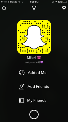 prettyassmilani:  Add my private snapchat