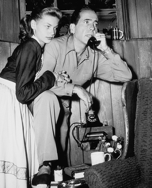 deforest:Humphrey Bogart and Lauren Bacall at home, 1940s 