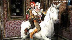 Thesfmrenderguy:  This Idea Came To Me After I Saw Two Cosplayers Riding The Unicorn