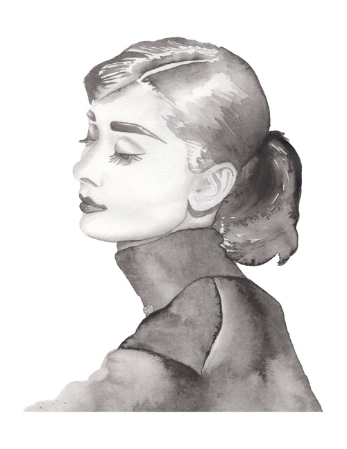 kboyington424: Audrey Hepburn by Kate Boyington.