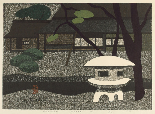 Kiyoshi Saito - Gardens, color woodblock prints