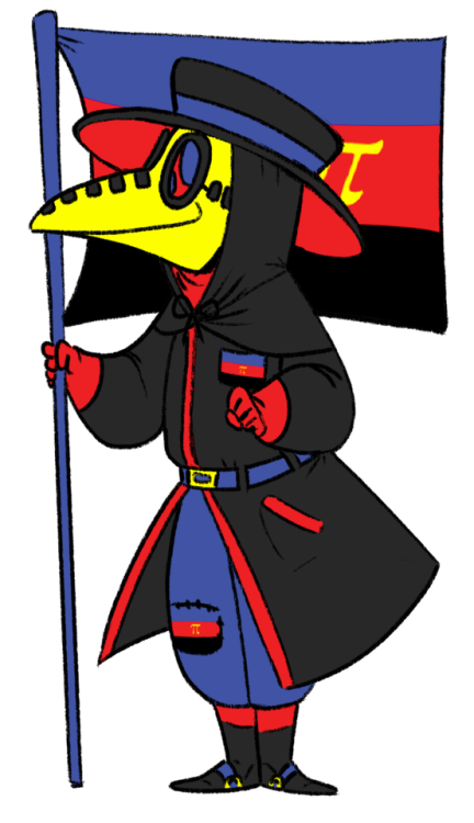 Polyamorous pride plague doctor for @corruptedbones! Hope it’s alright!